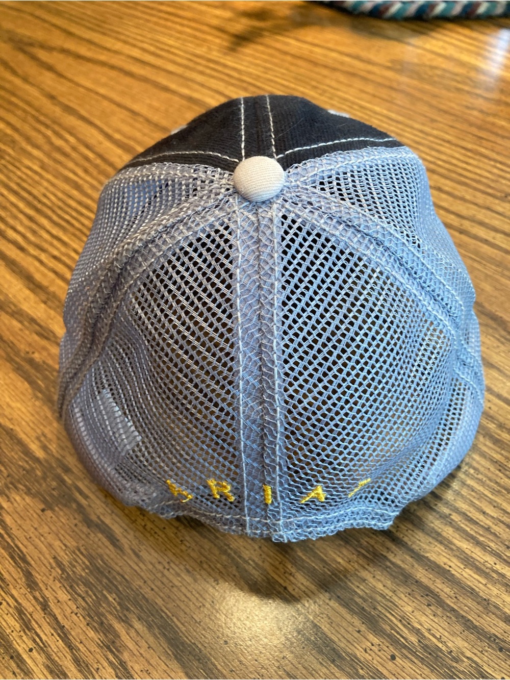 Ariat Men's Black & Yellow Logo Mesh Cap - Picture 3 of 8